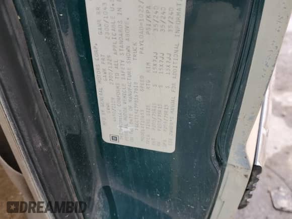 1993 Chevrolet S-10 с VIN 1GCCT19Z7P8167818, выставлен на аукционе Copart как лот 42318915 с пробегом 265 319 миль миль и Списание • Salvage title. История ставок и продаж доступна на DreamBid. Изображение 14.