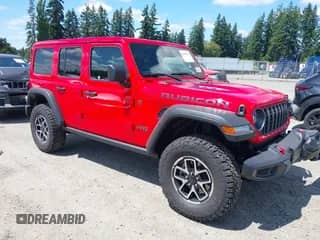 2025 Jeep Wrangler Rubicon with VIN 1C4PJXFN4SW573748, listed as a IAAI auction lot 42660183 with 763 mi miles and . Bid and sale history available at DreamBid. Image 1.
