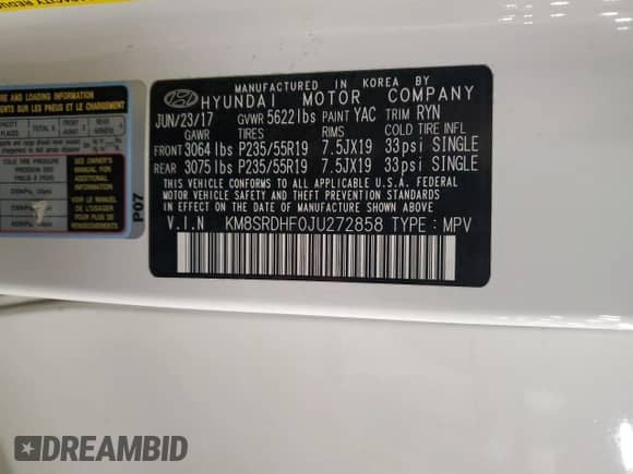 2018 Hyundai Santa Fe SE Ultimate z VIN KM8SRDHF0JU272858, wystawiony jako Copart lot #71697685 z przebiegiem 162 714 mil mil oraz Nie do naprawy • Non repairable. Historia ofert i sprzedaży dostępna na DreamBid. Obrazek 13.