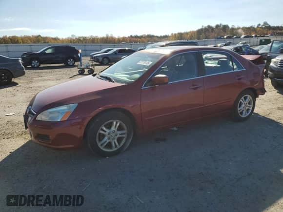 2007 Honda Accord EX-L z VIN 1HGCM56847A006157, wystawiony jako Copart lot #87378135 z przebiegiem 227 321 mil mil oraz Czysty tytuł • Clean title. Historia ofert i sprzedaży dostępna na DreamBid. Obrazek 1.