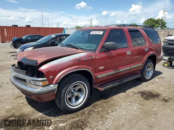 1999 Chevrolet Blazer LS z VIN 1GNCS13W2X2244428, wystawiony jako Copart lot #66462484 z przebiegiem Nie podano mil oraz Szkoda całkowita • Salvage title. Historia ofert i sprzedaży dostępna na DreamBid. Obrazek 1.