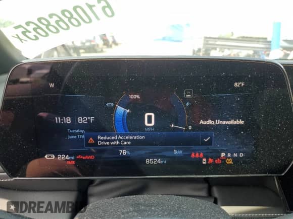 2024 Chevrolet Blazer EV eAWD LT z VIN 3GNKDBRJ3RS229001, wystawiony jako Copart lot #61086865 z przebiegiem 8 524 mil mil oraz Szkoda całkowita • Salvage title. Historia ofert i sprzedaży dostępna na DreamBid. Obrazek 9.
