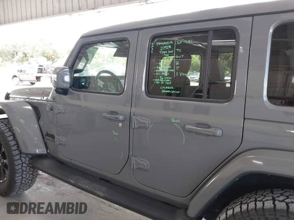 2023 Jeep Wrangler Sahara Altitude with VIN 1C4HJXEG0PW558839, listed as a IAAI auction lot 43001327 with 16,845 mi miles and . Bid and sale history available at DreamBid. Image 6.