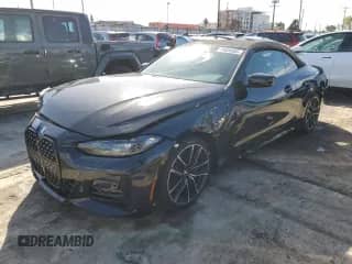 2023 BMW 4 Series 430i with VIN WBA23AT02PCL61138, listed as a Copart auction lot 45606085 with 18,698 mi miles and Salvage title. Bid and sale history available at DreamBid. Image 1.