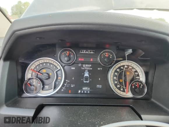 2018 Ram 1500 Big Horn with VIN 1C6RR7LT8JS238655, listed as a Copart auction lot 80570695 with 180,376 mi miles and Salvage title. Bid and sale history available at DreamBid. Image 9.