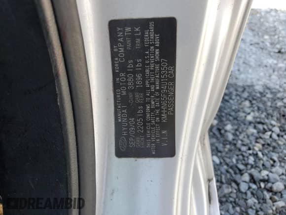 2004 Hyundai Tiburon GT с VIN KMHHN65F94U153507, выставлен на аукционе Copart как лот 66108085 с пробегом 113 413 миль миль и Списание • Salvage title. История ставок и продаж доступна на DreamBid. Изображение 12.