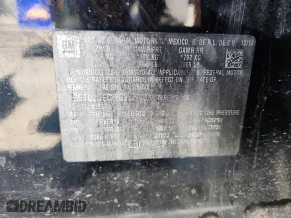 2015 GMC Sierra 1500 SLE z VIN 3GTU2UEC2FG232710, wystawiony jako Copart lot #68812915 z przebiegiem 119 685 mil mil oraz Szkoda całkowita • Salvage title. Historia ofert i sprzedaży dostępna na DreamBid. Obrazek 12.