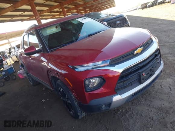 2021 Chevrolet TrailBlazer LT with VIN KL79MPSLXMB023563, listed as a IAAI auction lot 42548868 with 94,277 mi miles and . Bid and sale history available at DreamBid. Image 1.