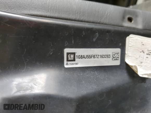 2007 Saturn ION ION 2 with VIN 1G8AJ55F67Z163263, listed as a Copart auction lot 67952684 with 250,541 mi miles and Salvage title. Bid and sale history available at DreamBid. Image 13.