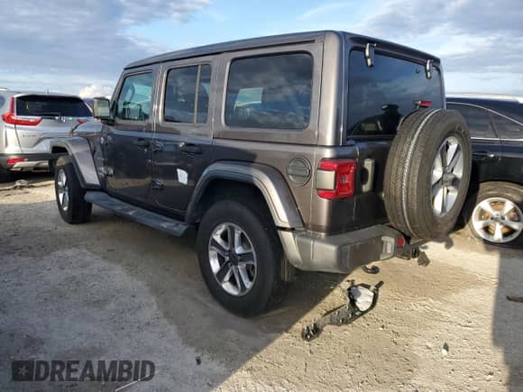 2021 Jeep Wrangler Unlimited Sahara High Altitude with VIN 1C4HJXEG0MW603872, listed as a Copart auction lot 74835884 with 31,008 mi miles and Non repairable. Bid and sale history available at DreamBid. Image 2.