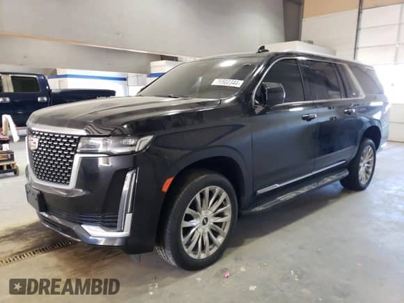 2021 Cadillac Escalade ESV Premium Luxury с VIN 1GYS4KKL9MR307632, выставлен на аукционе Copart как лот 76502344 с пробегом 58 277 миль миль и Списание • Salvage title. История ставок и продаж доступна на DreamBid. Изображение 1.