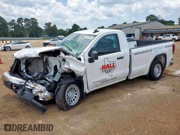 2024 GMC Sierra 1500 Pro with VIN 3GTNHAEK9RG441567, listed as a Copart auction lot 59519425 with Not provided miles and Salvage title. Bid and sale history available at DreamBid. Image 1.