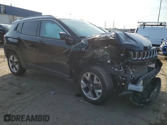 2021 Jeep Compass Limited with VIN 3C4NJDCB6MT525984, listed as a Copart auction lot 71976755 with 55,283 mi miles and Non repairable. Bid and sale history available at DreamBid. Image 4.