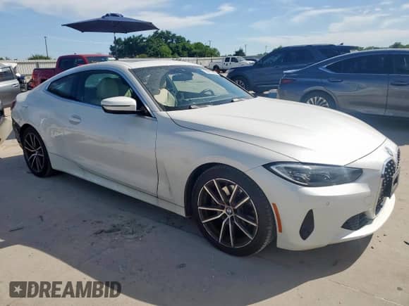 2024 BMW 4 Series 430i with VIN WBA53AP02RCN92485, listed as a Copart auction lot 57812695 with 23,143 mi miles and Salvage title. Bid and sale history available at DreamBid. Image 4.