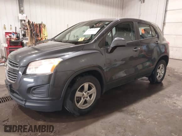 2016 Chevrolet Trax LS with VIN 3GNCJNSB1GL123297, listed as a IAAI auction lot 43155415 with 130,939 mi miles and . Bid and sale history available at DreamBid. Image 2.