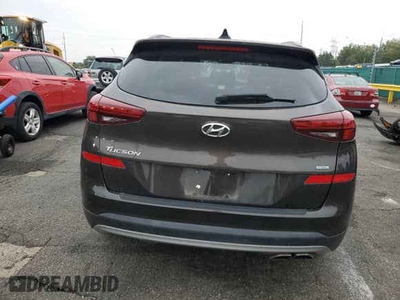 2019 Hyundai Tucson Ultimate with VIN KM8J3CALXKU987025, listed as a Copart auction lot 71664575 with 70,711 mi miles and Salvage title. Bid and sale history available at DreamBid. Image 6.