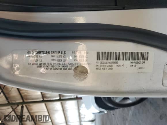 2010 Dodge Charger SXT with VIN 2B3CA3CV0AH290595, listed as a Copart auction lot 73893904 with 127,733 mi miles and Salvage title. Bid and sale history available at DreamBid. Image 13.