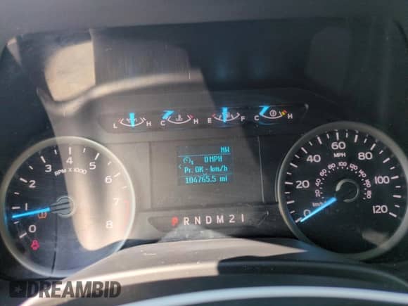 2020 Ford F-150 XL with VIN 1FTEX1EB6LKD56849, listed as a Copart auction lot 65273755 with 104,765 mi miles and Salvage title. Bid and sale history available at DreamBid. Image 9.