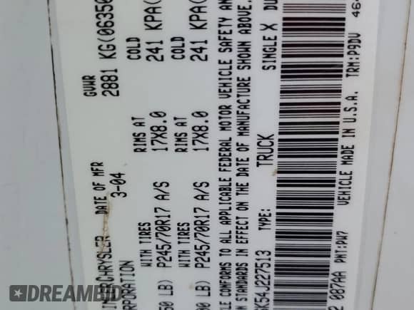 2004 Dodge 1500 ST with VIN 1D7HA16K54J227513, listed as a Copart auction lot 90264845 with 145,158 mi miles and Clean title. Bid and sale history available at DreamBid. Image 12.