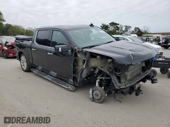 2022 Chevrolet Silverado 1500 High Country with VIN 3GCUYHEL4NG212981, listed as a Copart auction lot 81273545 with 32,229 mi miles and Salvage title. Bid and sale history available at DreamBid. Image 4.