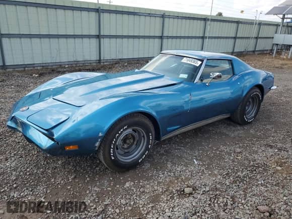 1973 Chevrolet Corvette с VIN 1X37J3S404127, выставлен на аукционе Copart как лот 71049365 с пробегом 94 353 миль миль и Списание • Salvage title. История ставок и продаж доступна на DreamBid. Изображение 1.