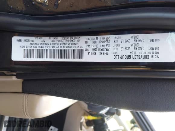 2014 Dodge Durango Limited z VIN 1C4RDJDG1EC563055, wystawiony jako IAAI lot #43310126 z przebiegiem 191 307 mil mil oraz . Historia ofert i sprzedaży dostępna na DreamBid. Obrazek 9.