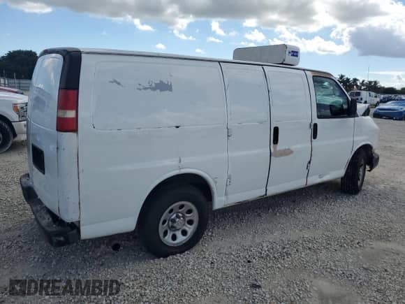2014 Chevrolet Express Cargo with VIN 1GCSGAFX2E1125114, listed as a Copart auction lot 70080555 with Not provided miles and Salvage title. Bid and sale history available at DreamBid. Image 3.