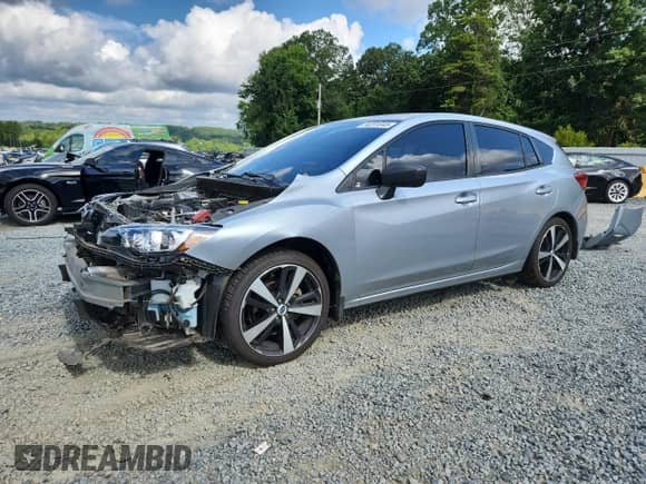 2017 Subaru Impreza with VIN 4S3GTAA61H1717317, listed as a Copart auction lot 64291045 with 75,346 mi miles and Salvage title. Bid and sale history available at DreamBid. Image 1.