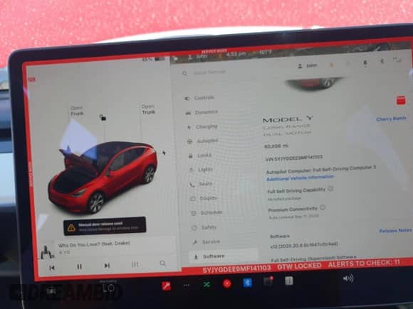 2021 Tesla Model Y Long Range with VIN 5YJYGDEE9MF141103, listed as a Copart auction lot 71258435 with 60,008 mi miles and Salvage title. Bid and sale history available at DreamBid. Image 9.