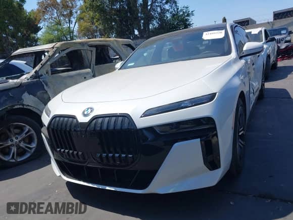 2024 BMW 7 Series with VIN WBA43EH07RCP32323, listed as a IAAI auction lot 42499320 with 12,504 mi miles and . Bid and sale history available at DreamBid. Image 12.
