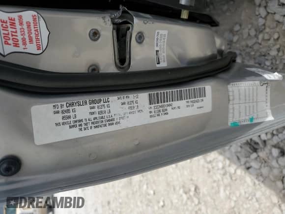 2012 Chrysler 300 Limited с VIN 2C3CCAHG0CH184842, выставлен на аукционе Copart как лот 65415505 с пробегом 175 204 миль миль и Списание • Salvage title. История ставок и продаж доступна на DreamBid. Изображение 12.