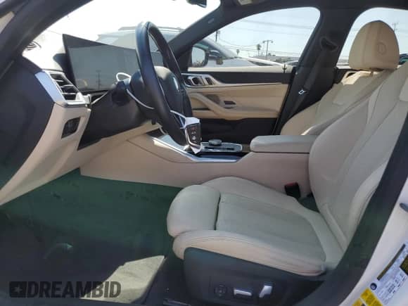 2024 BMW i4 eDrive35 with VIN WBY43AW04RFR59223, listed as a Copart auction lot 70545195 with 30,051 mi miles and Salvage title. Bid and sale history available at DreamBid. Image 7.