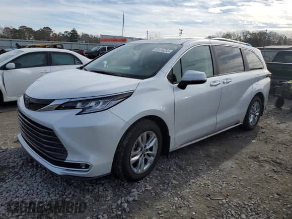 2024 Toyota Sienna Limited с VIN 5TDZRKEC4RS204631, выставлен на аукционе Copart как лот 88879235 с пробегом 5 734 миль миль и Списание • Salvage title. История ставок и продаж доступна на DreamBid. Изображение 1.