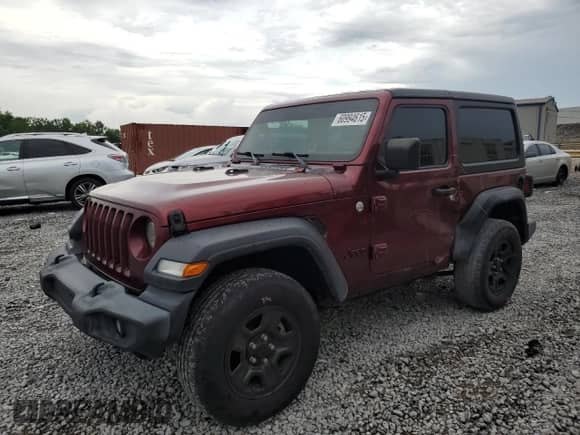 2021 Jeep Wrangler Sport S with VIN 1C4GJXAN3MW636851, listed as a Copart auction lot 60994615 with 80,186 mi miles and Salvage title. Bid and sale history available at DreamBid. Image 1.