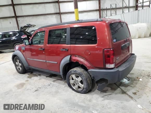 2007 Dodge Nitro SXT with VIN 1D8GT28K07W544305, listed as a Copart auction lot 58553105 with 145,540 mi miles and Salvage title. Bid and sale history available at DreamBid. Image 2.