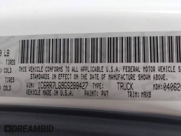 2016 Ram 1500 Outdoorsman with VIN 1C6RR7LG9GS288427, listed as a IAAI auction lot 42404078 with 126,854 mi miles and . Bid and sale history available at DreamBid. Image 9.