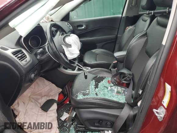 2021 Jeep Compass Latitude with VIN 3C4NJDBB7MT537515, listed as a Copart auction lot 70023295 with 41,801 mi miles and Salvage title. Bid and sale history available at DreamBid. Image 7.