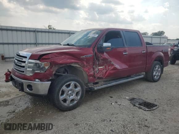 2013 Ford F-150 Lariat with VIN 1FTFW1ET7DKF18182, listed as a Copart auction lot 68183995 with 165,863 mi miles and Salvage title. Bid and sale history available at DreamBid. Image 1.