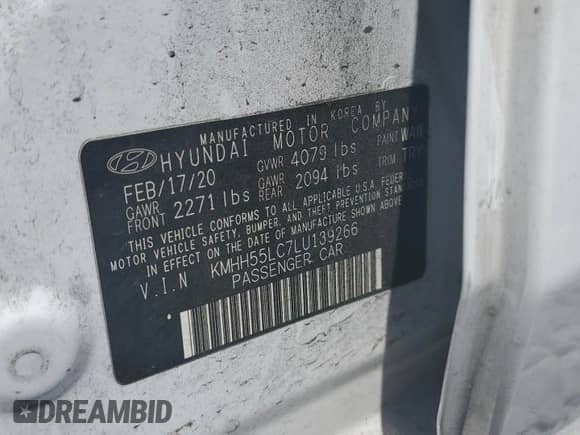 2020 Hyundai Elantra N Line z VIN KMHH55LC7LU139266, wystawiony jako Copart lot #49279955 z przebiegiem 70 688 mil mil oraz Szkoda całkowita • Salvage title. Historia ofert i sprzedaży dostępna na DreamBid. Obrazek 13.