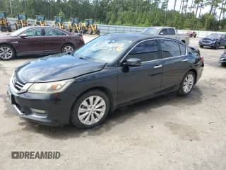 2014 Honda Accord EX-L with VIN 1HGCR3F8XEA021202, listed as a Copart auction lot 84069595 with Not provided miles and Salvage title. Bid and sale history available at DreamBid. Image 1.