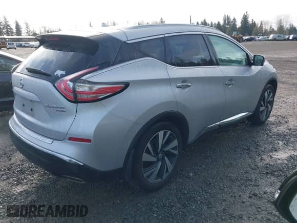 2015 Nissan Murano Platinum with VIN 5N1AZ2MH4FN248409, listed as a IAAI auction lot 41751567 with 84,776 mi miles and . Bid and sale history available at DreamBid. Image 4.