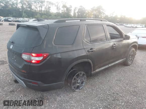 2025 Honda Pilot TrailSport с VIN 5FNYG1H65SB026501, выставлен на аукционе IAAI как лот 43130383 с пробегом 13 813 миль миль и . История ставок и продаж доступна на DreamBid. Изображение 4.