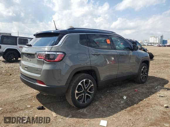 2022 Jeep Compass Limited с VIN 3C4NJDCB9NT102222, выставлен на аукционе Copart как лот 70653955 с пробегом 28 241 миль миль и Списание • Salvage title. История ставок и продаж доступна на DreamBid. Изображение 3.