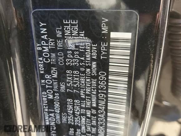 2022 Hyundai Kona N Line with VIN KM8K33A34NU913690, listed as a Copart auction lot 53528235 with 102,376 mi miles and Clean title. Bid and sale history available at DreamBid. Image 13.