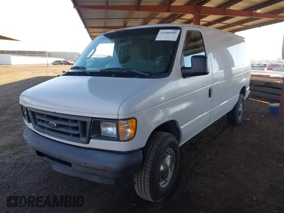 2003 Ford Econoline Cargo Commercial with VIN 1FTSE34L43HA23853, listed as a IAAI auction lot 43480589 with 143,062 mi miles and . Bid and sale history available at DreamBid. Image 2.