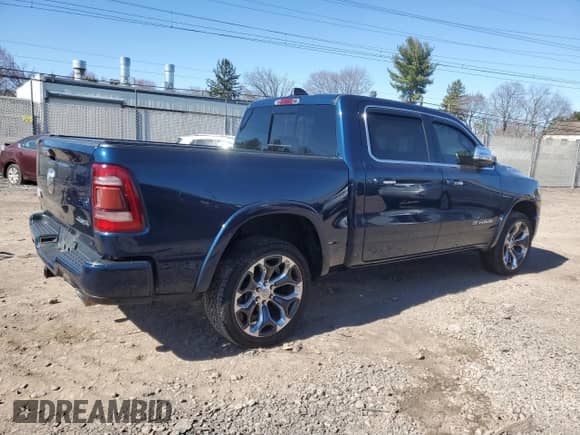 2020 Ram 1500 Longhorn with VIN 1C6SRFKT0LN164260, listed as a Copart auction lot 50313555 with Not provided miles and Salvage title. Bid and sale history available at DreamBid. Image 3.