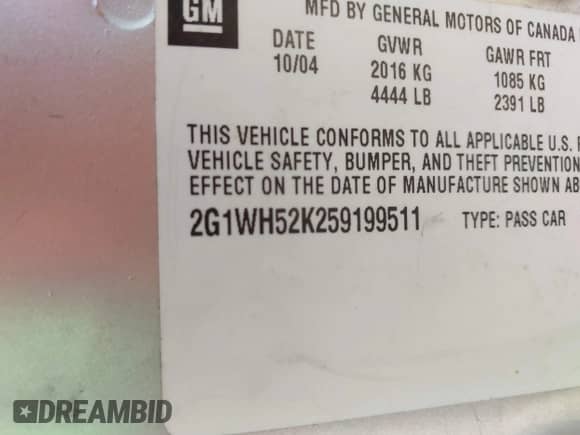 2005 Chevrolet Impala LS с VIN 2G1WH52K259199511, выставлен на аукционе IAAI как лот 43014953 с пробегом 213 404 миль миль и . История ставок и продаж доступна на DreamBid. Изображение 9.