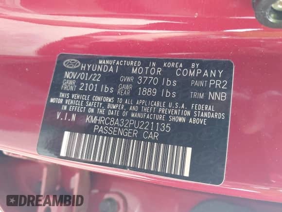 2023 Hyundai Venue SEL с VIN KMHRC8A32PU221135, выставлен на аукционе IAAI как лот 42611490 с пробегом 28 067 миль миль и . История ставок и продаж доступна на DreamBid. Изображение 9.