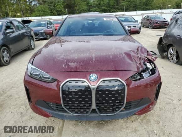2024 BMW i4 eDrive40 with VIN WBY73AW06RFS20478, listed as a Copart auction lot 83965245 with 7,182 mi miles and Salvage title. Bid and sale history available at DreamBid. Image 5.