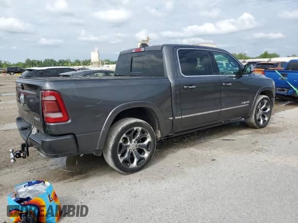 2020 Ram 1500 Limited z VIN 1C6SRFHM7LN367338, wystawiony jako Copart lot #68367545 z przebiegiem 88 006 mil mil oraz Szkoda całkowita • Salvage title. Historia ofert i sprzedaży dostępna na DreamBid. Obrazek 3.